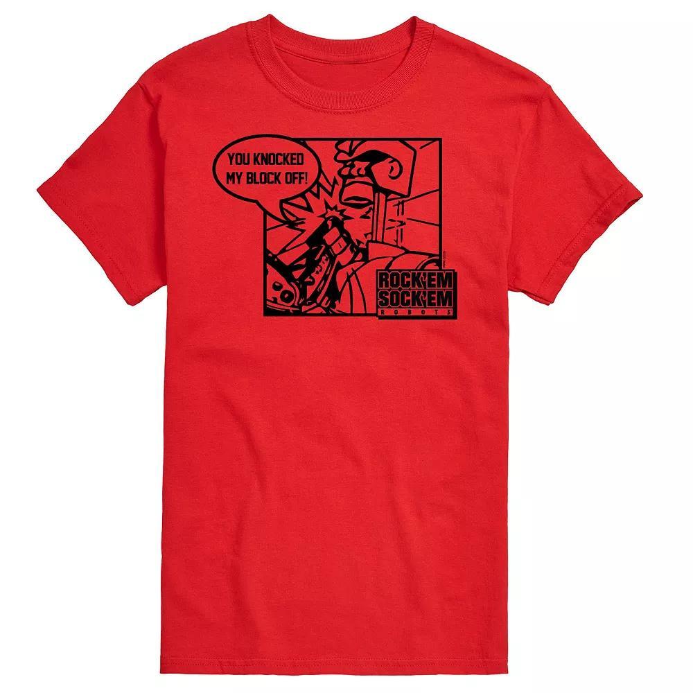 Big & Tall Rock Em Sock Em Knock Block Tee, Men's,  Product Image