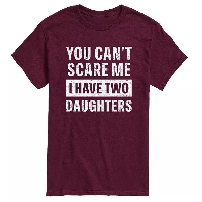 Mens You Cant Scare Me I Have Two Daughters Graphic Tee Blue Product Image