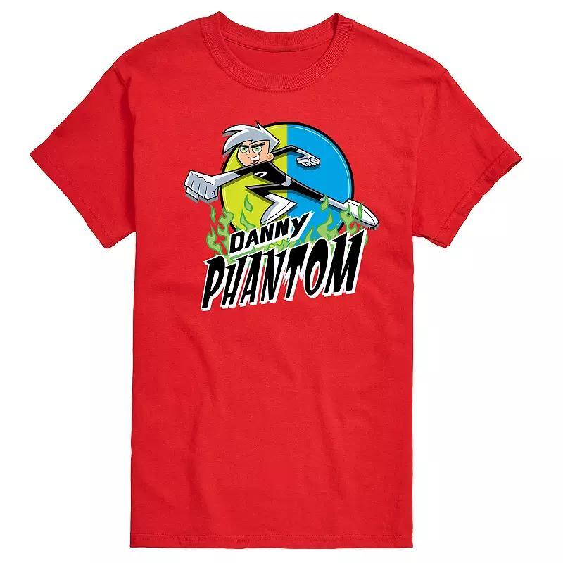Mens Danny Phantom Danny Badge Graphic Tee Grey Gray Product Image