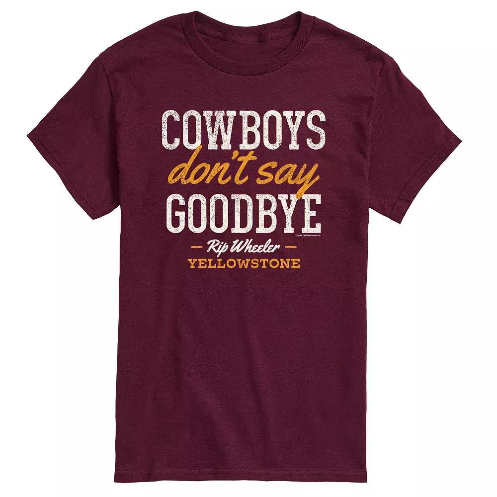 Men's Yellowstone Don't Say Goodbye Tee, Size: Large, Red Product Image