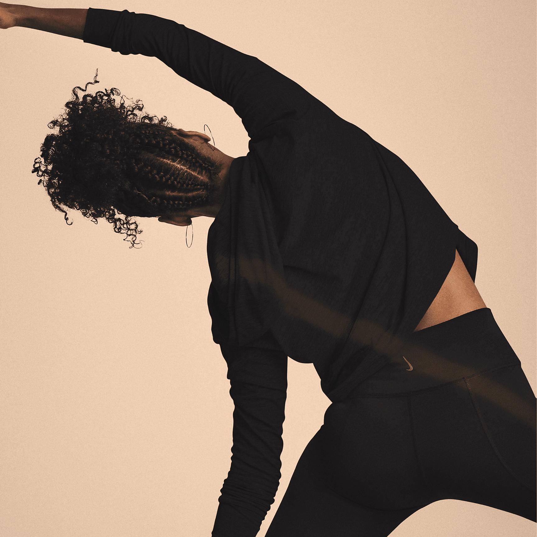 Womens Nike Yoga Dri-FIT Luxe High-Waisted 7/8 Infinalon Leggings | CJ3801-010 Product Image