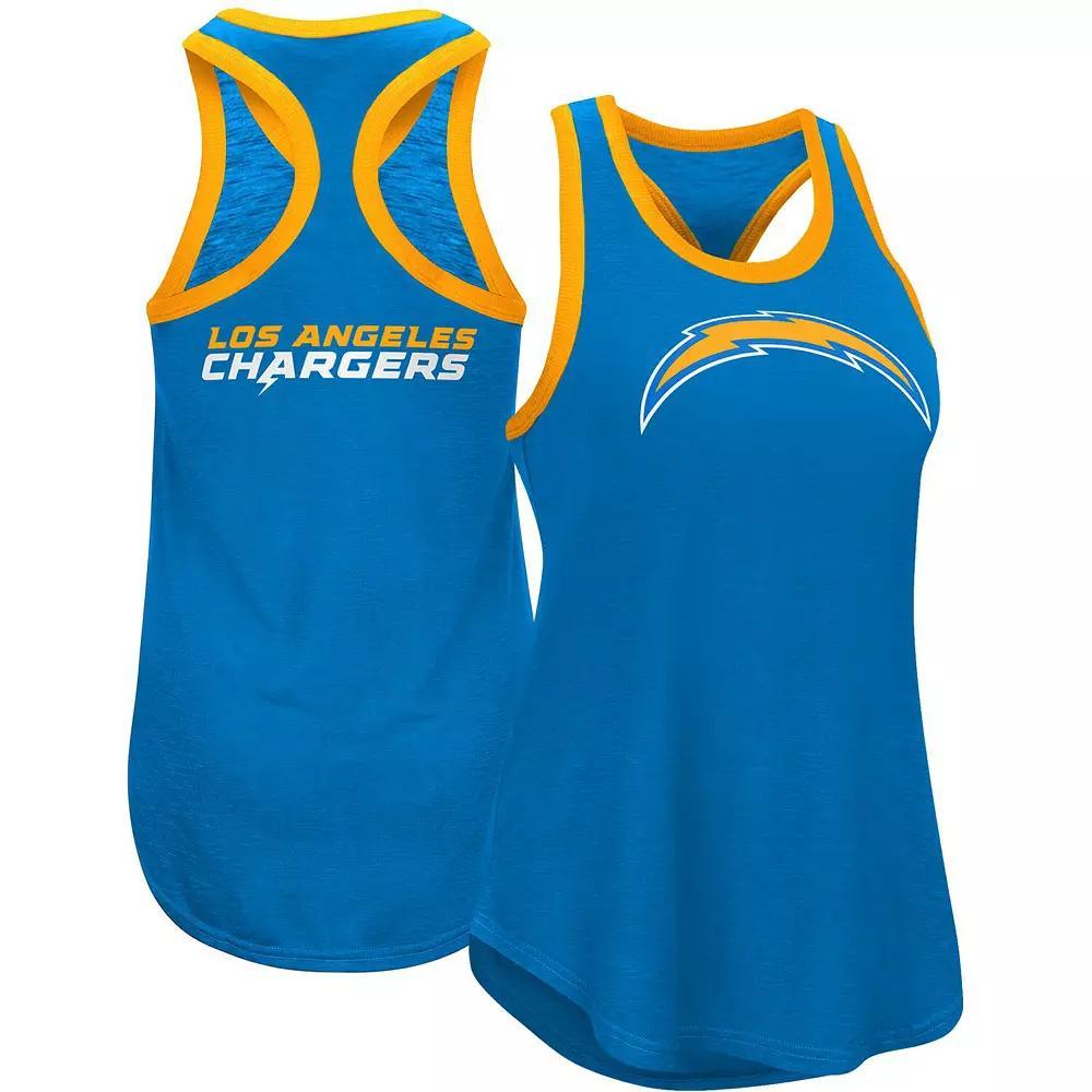 Women's G-III 4Her by Carl Banks Navy Los Angeles Chargers Tater Tank Top, Size: Small, Blue Product Image