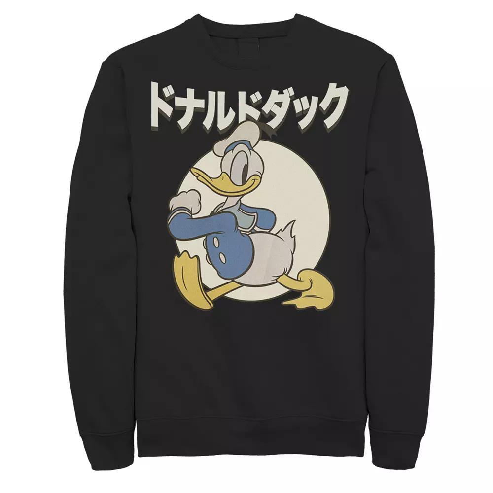 Disney's Donald Duck Men's Kanji Circle Portrait Sweatshirt, Size: XXL, Black Product Image