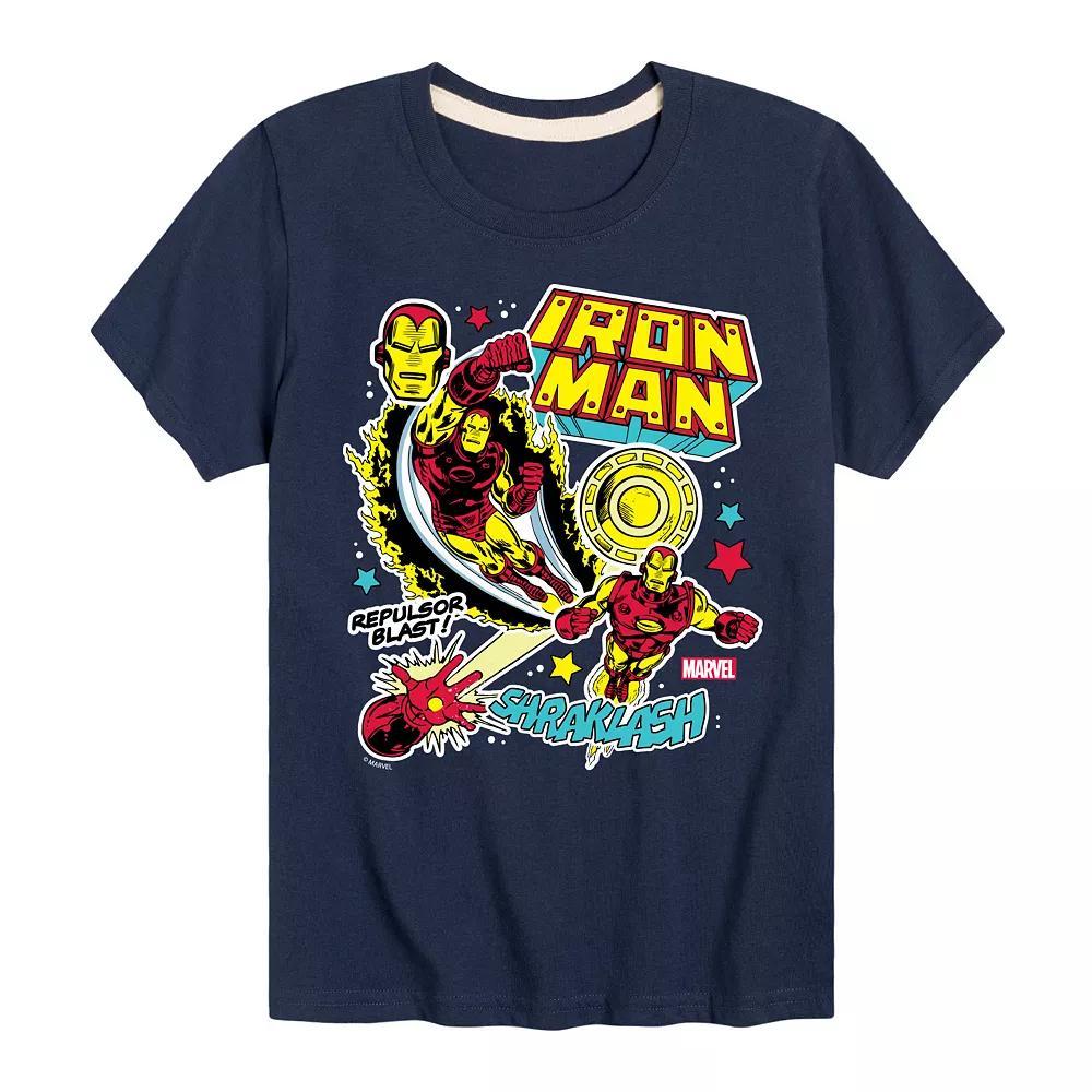 Boys 8-20 Marvel Iron Man Stickers Graphic Tee, Boy's,  Product Image
