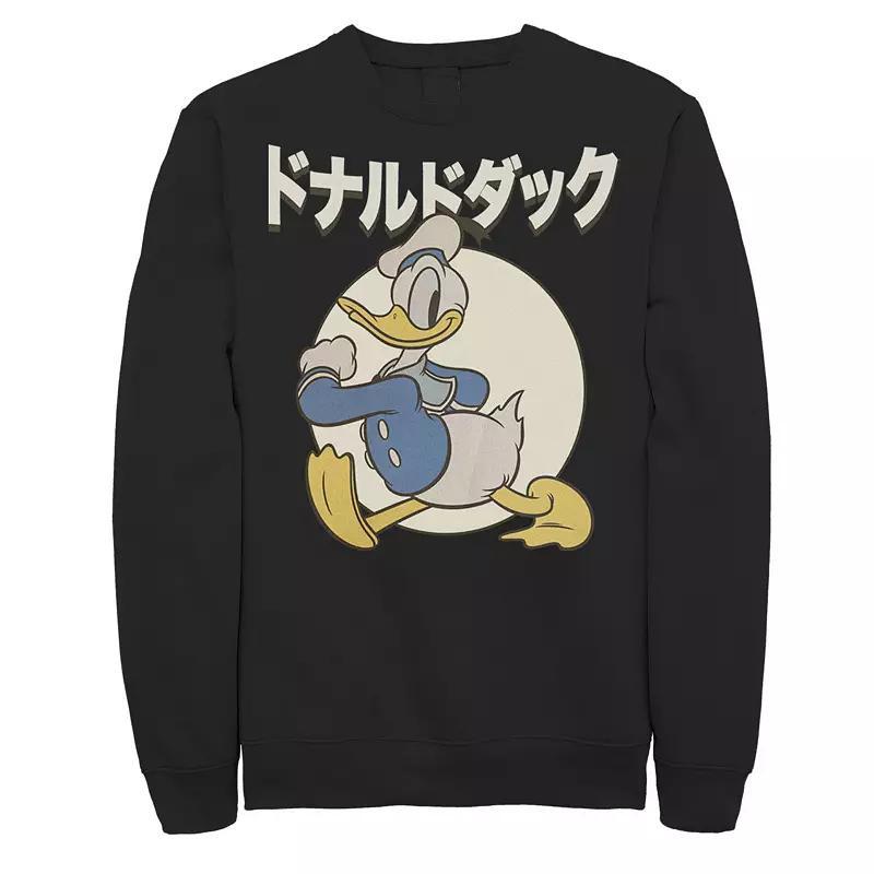 Disney's Donald Duck Men's Kanji Circle Portrait Sweatshirt, Size: XXL, Black Product Image