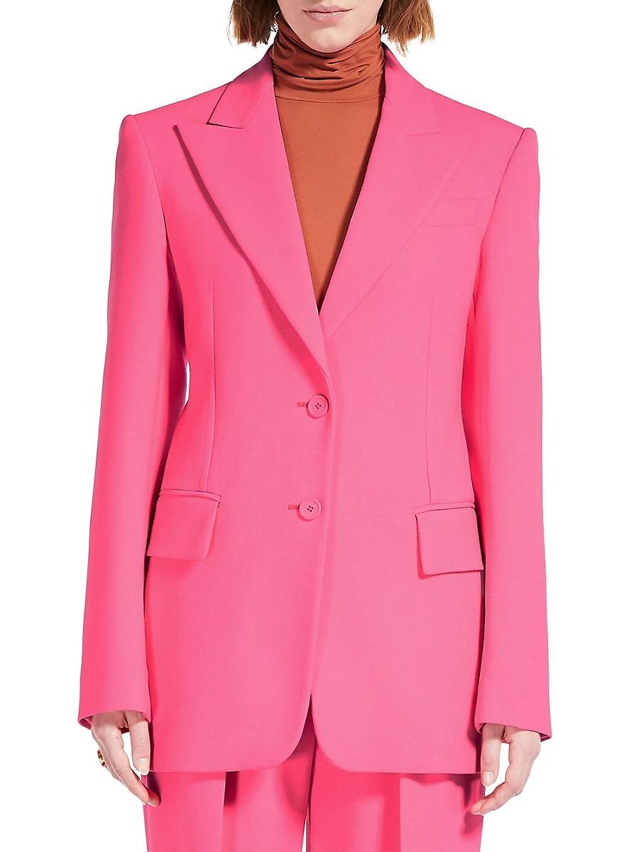 Womens Structured Stretch-Wool Jacket Product Image