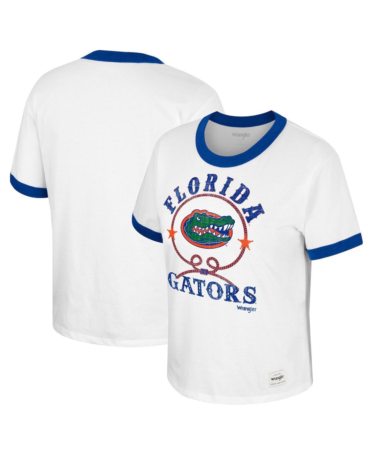 Women's Colosseum x Wrangler White Florida Gators Freehand Ringer T-Shirt, Size: XL Product Image