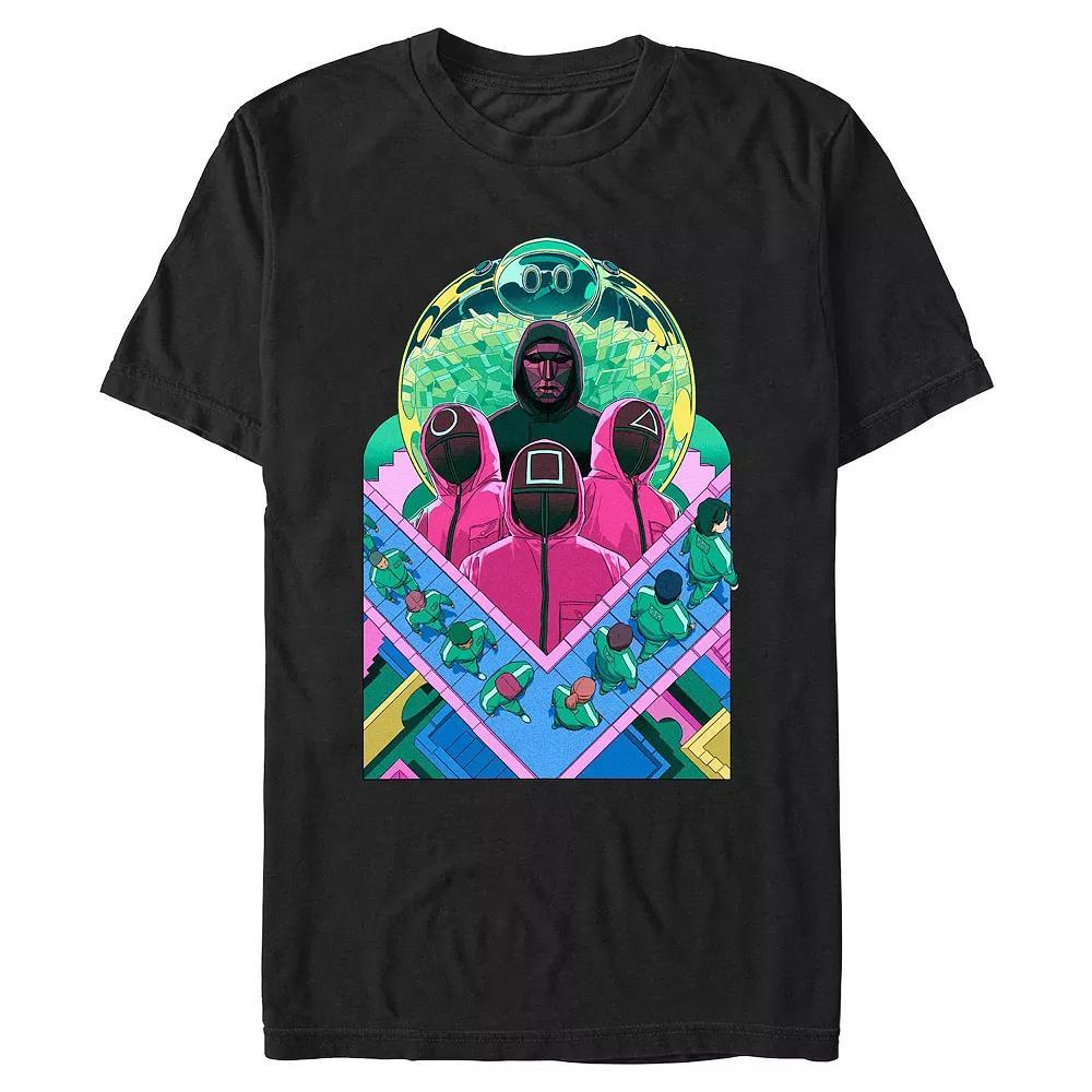 Men's Squid Game Watching The Players Graphic Tee, Size: Medium, Black Product Image