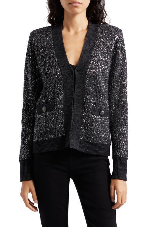 Womens Jinny Sequin Knit Cardigan Product Image