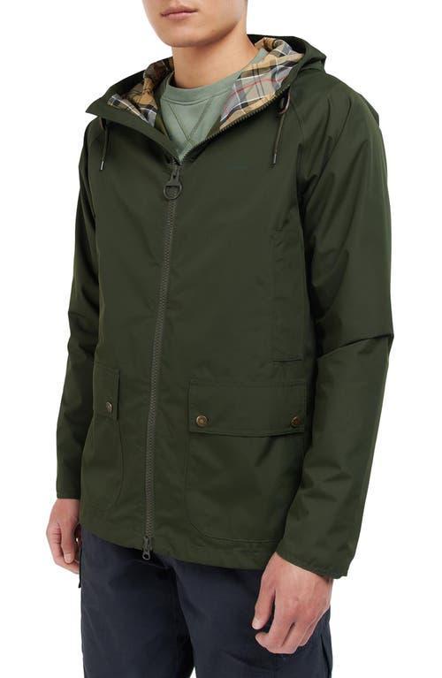 BARBOUR Hooded Domus Jacket In Sage/dress Product Image