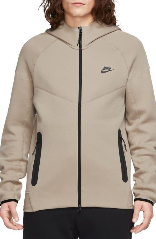 Nike Mens Nike Tech Fleece Full-Zip Hoodie - Mens Birch Heather/Black Product Image