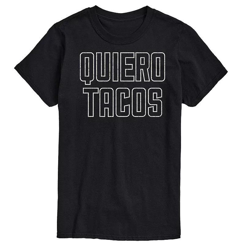 Men's Quiero Tacos Graphic Tee, Size: Large, Red Product Image