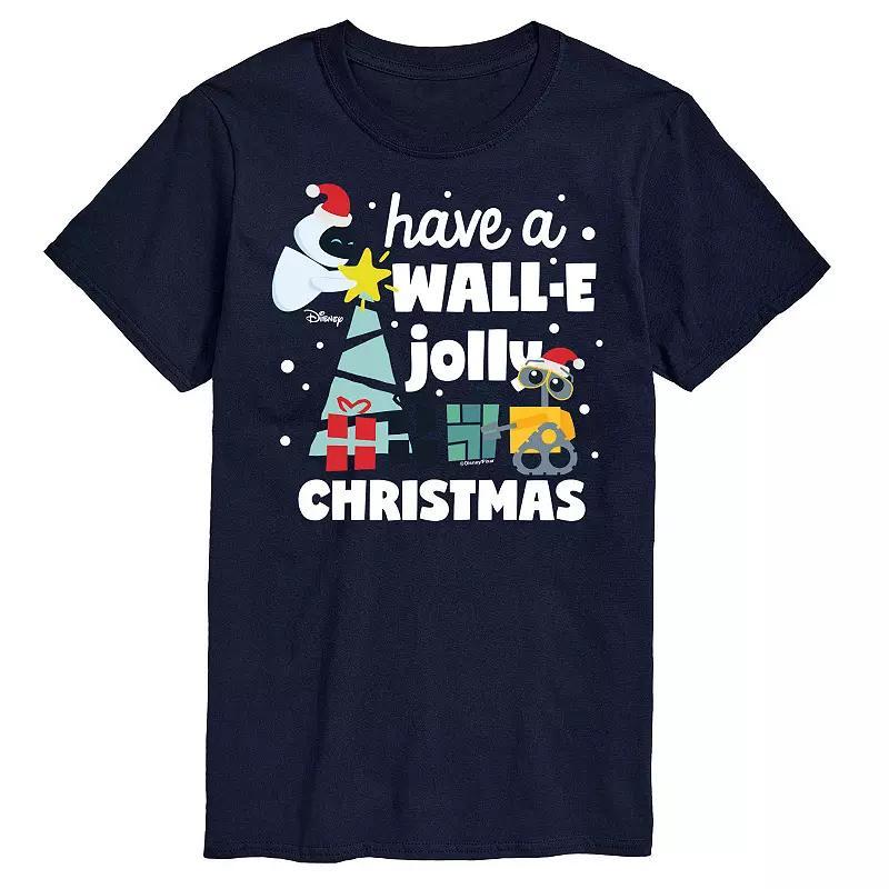 Disneys WALLE Mens Jolly Christmas Tee Blue Product Image