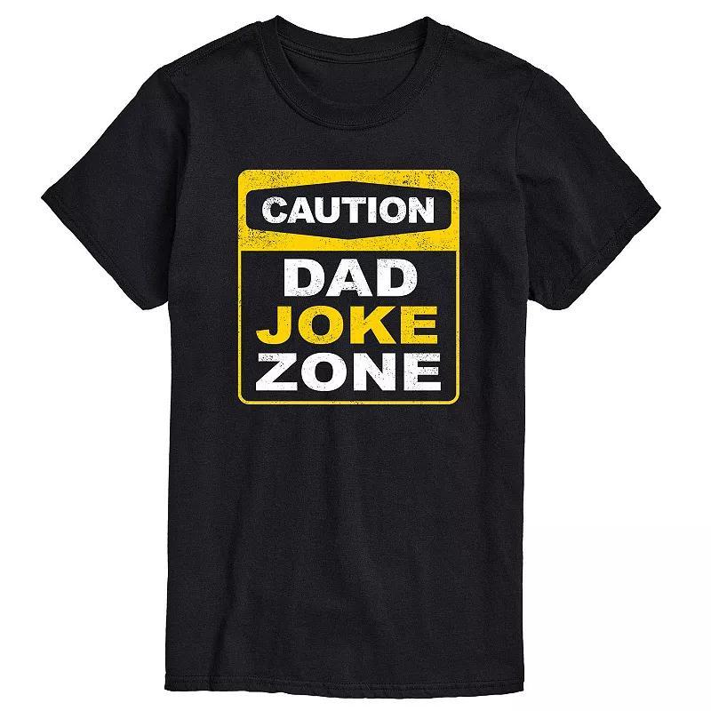 Big & Tall Caution Dad Joke Zone Graphic Tee, Men's, Size: 3XB, Black Product Image