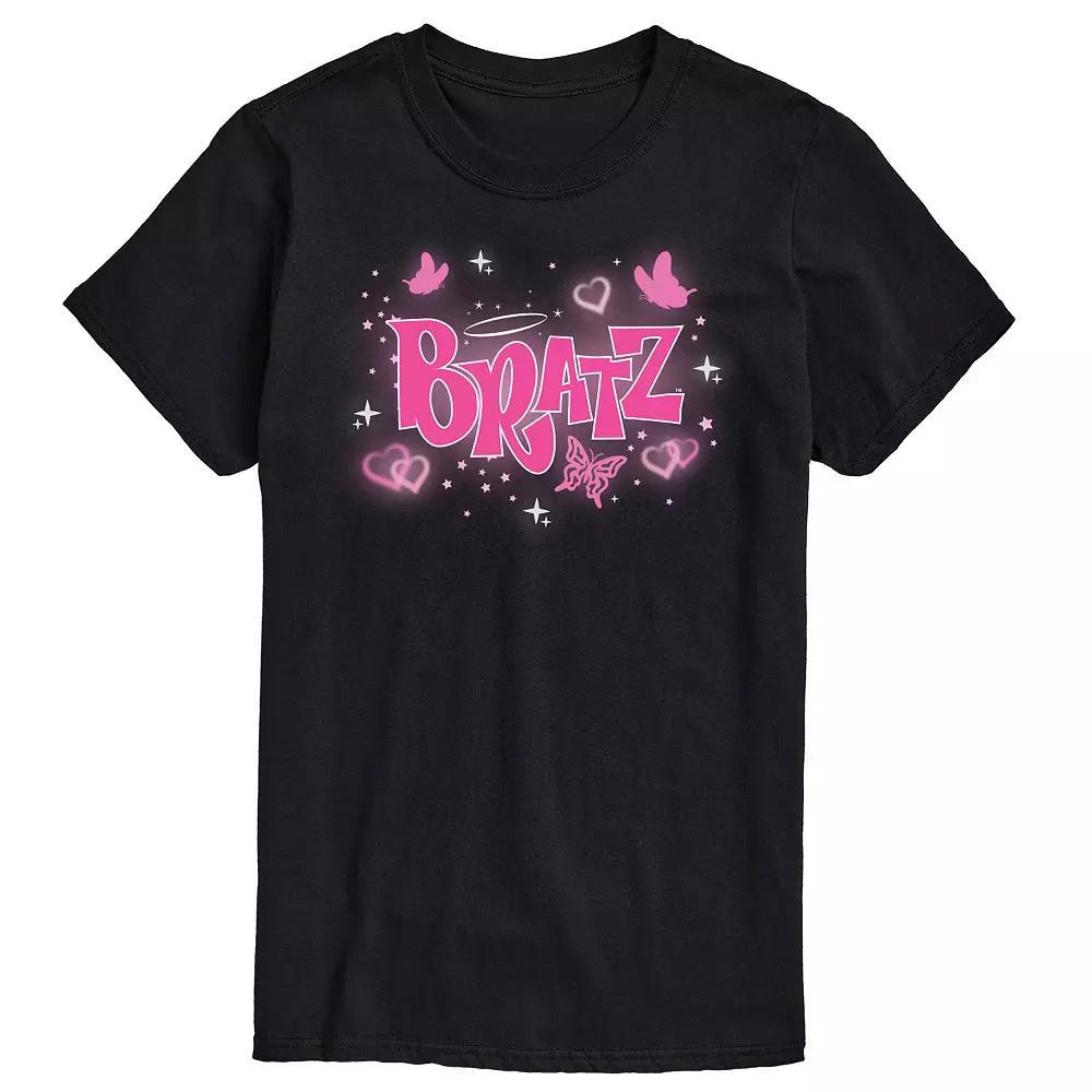 Men's Bratz Y2K Butterfly Logo Graphic Tee, Size: Small, Black Product Image