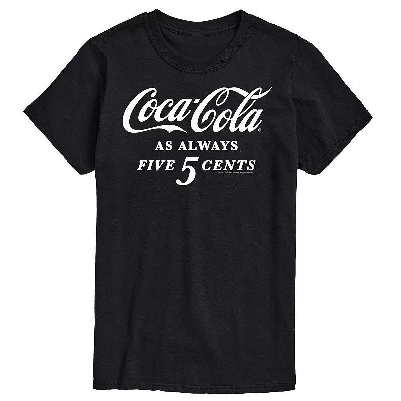 Men's Coca-Cola As Always Five Cents Graphic Tee, Size: 3XL Tall, Red Product Image