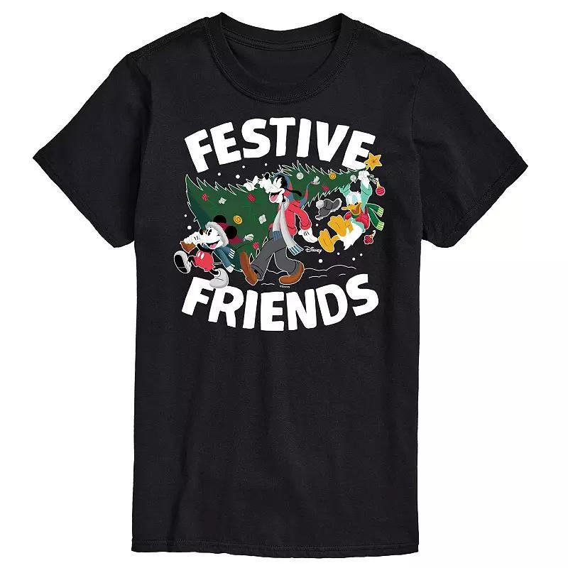 Disney's Mickey Mouse & Friends Men's Festive Friends Graphic Tee,  Product Image
