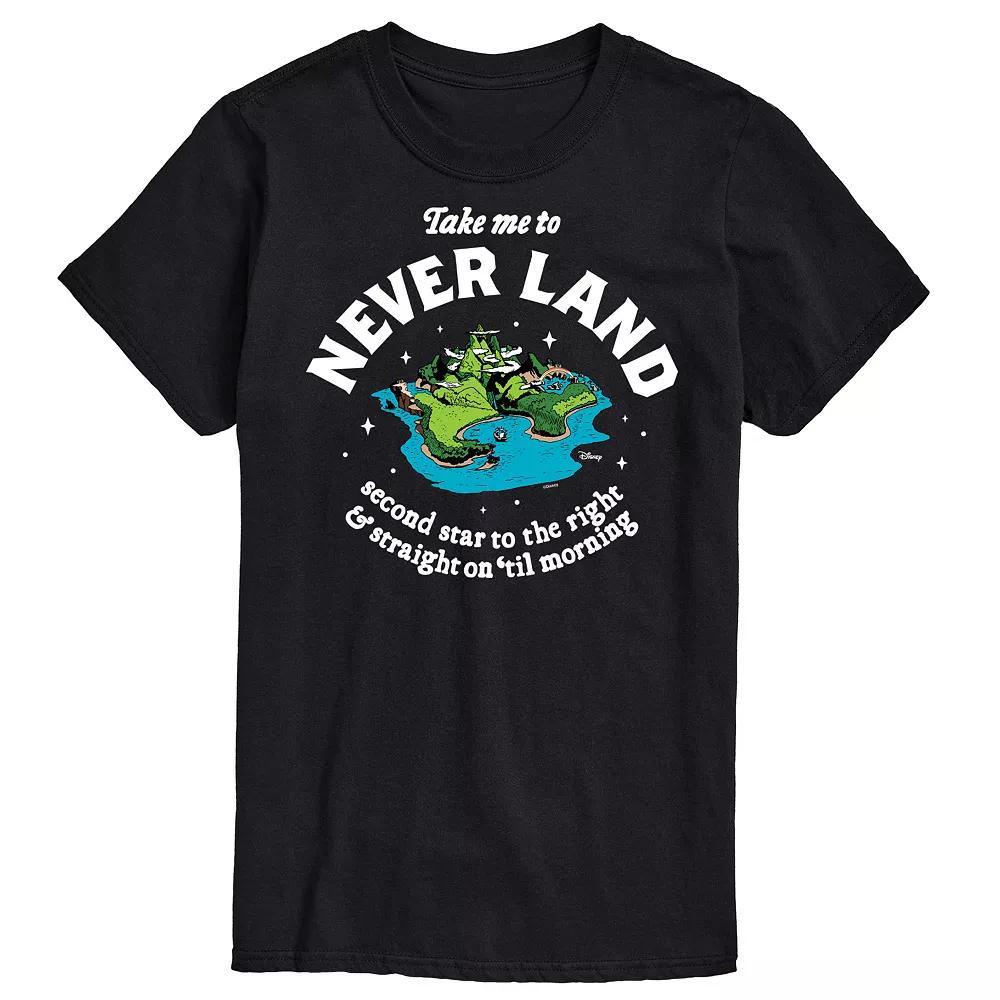 Disney's Peter Pan Men's Never Land Graphic Tee, Size: XL, Black Product Image