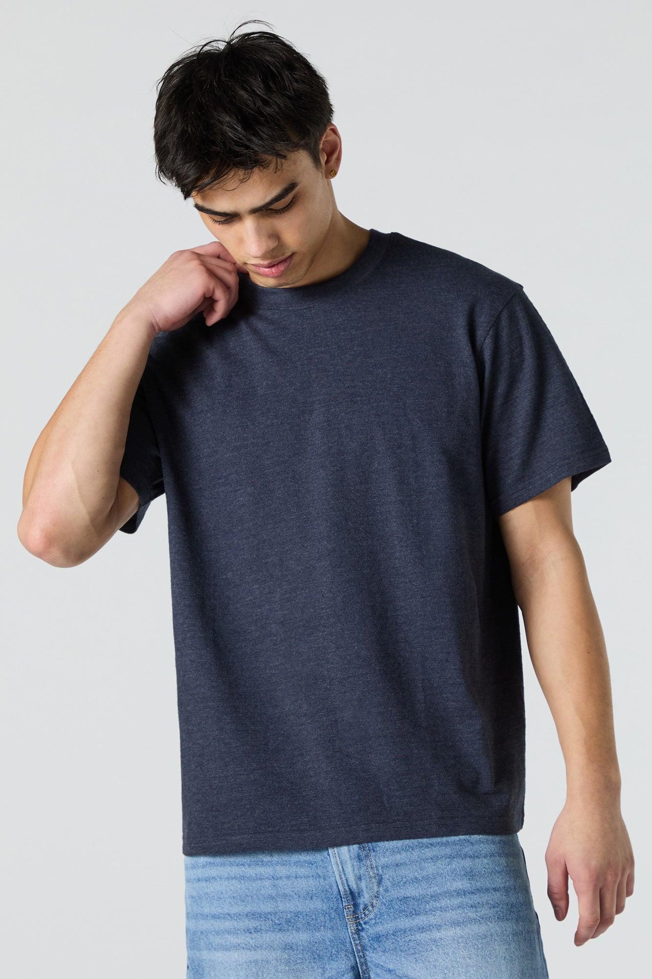 Textured Crewneck T-Shirt Male Product Image