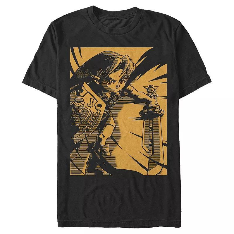 Men's The Legend Of Zelda Link Ready Graphic Tee, Size: Small, Black Product Image