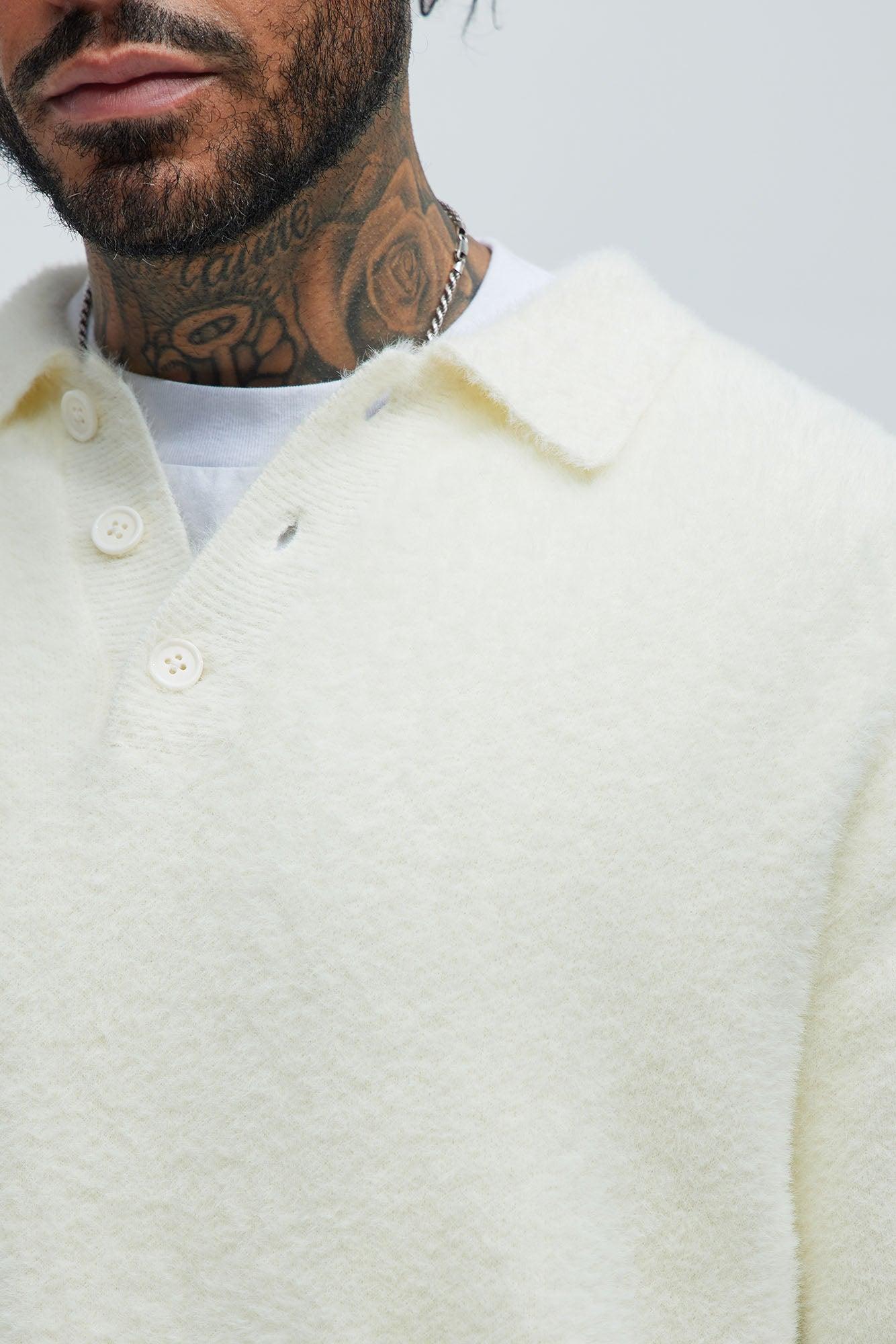 Amusing Sweater Knit Polo - Off White Product Image