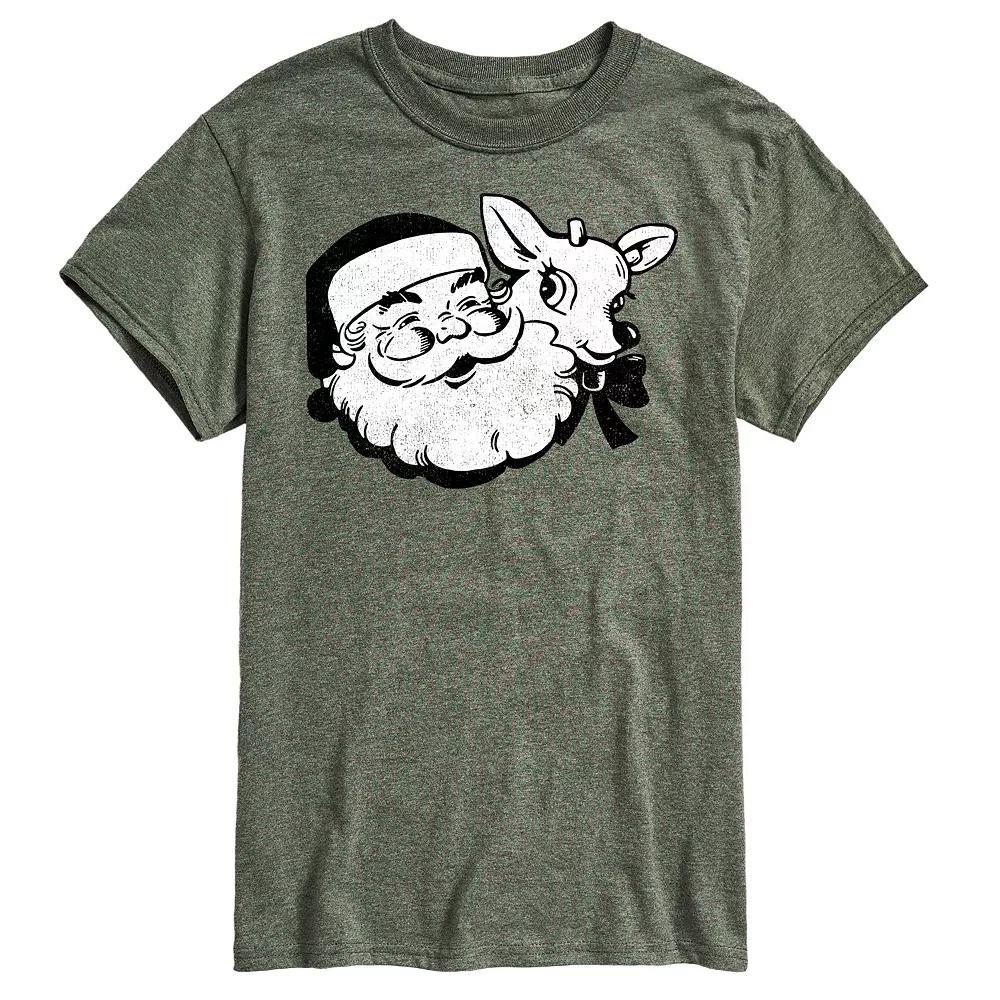 Men's Santa & Reindeer Graphic Tee,  Product Image