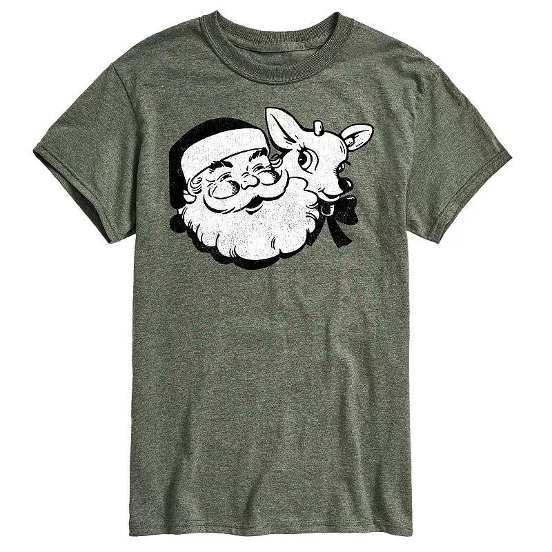 Men's Santa & Reindeer Graphic Tee,  Product Image