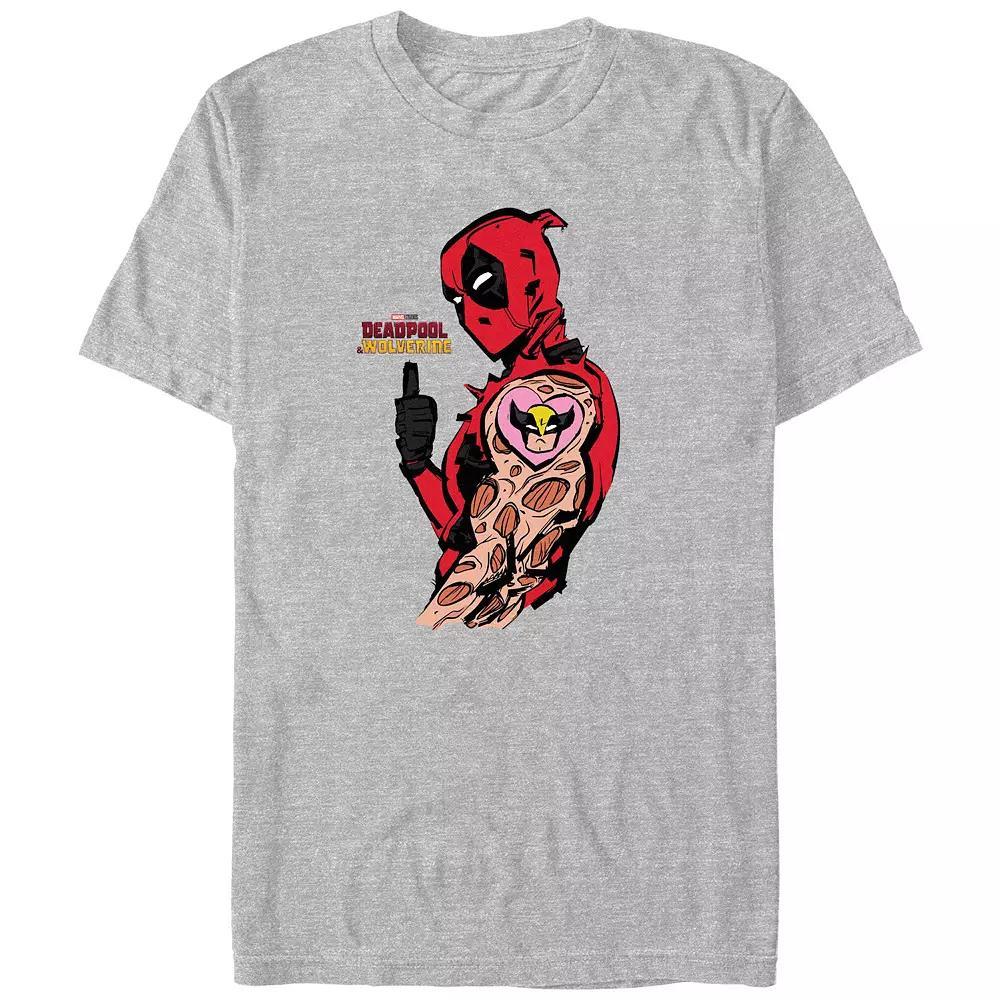 Men's Marvel Deadpool And Wolverine Heart Wolverine Tattoo Graphic Tee,  Product Image
