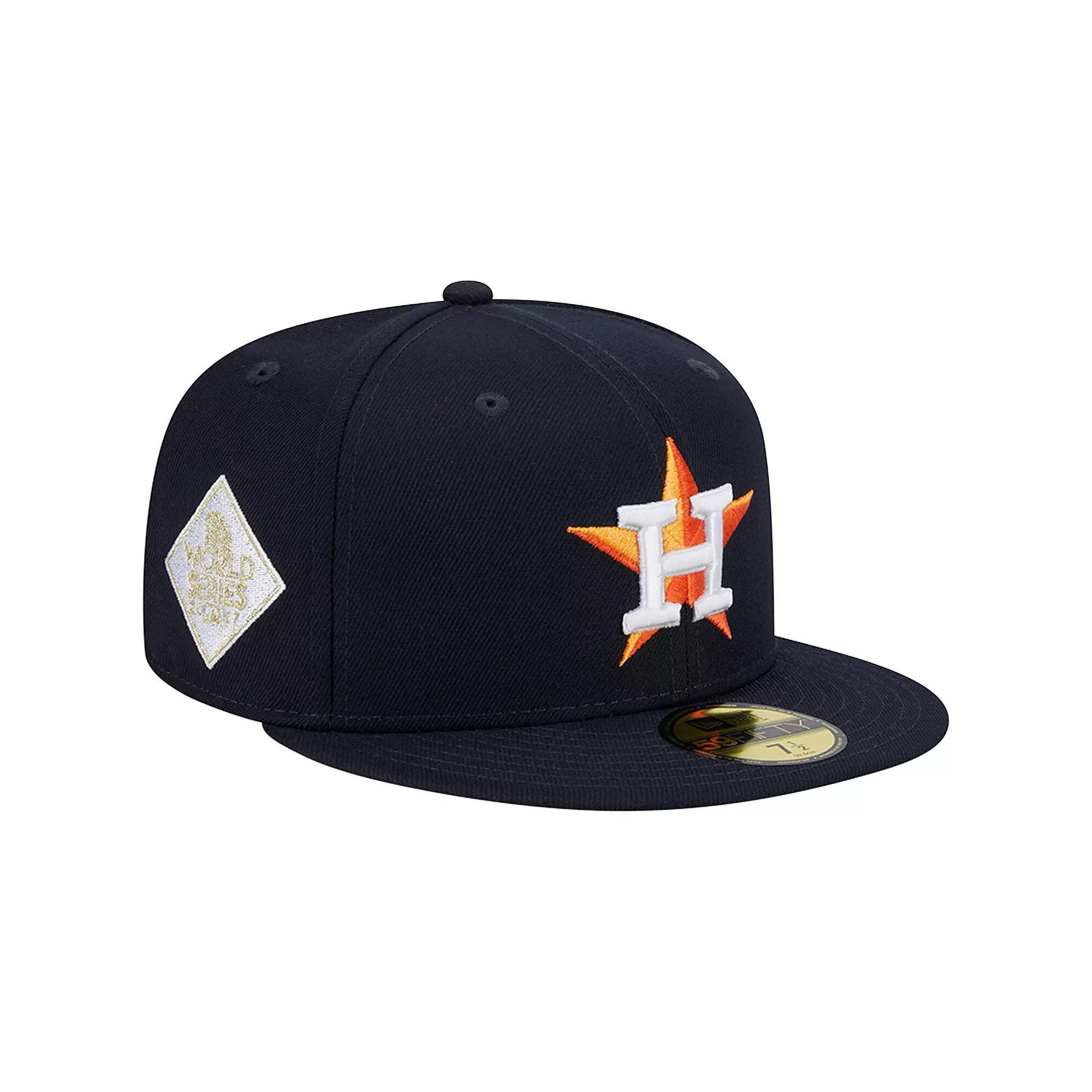 Men's New Era Navy Houston Astros 2017 World Series Team Color 59FIFTY Fitted Hat, Blue Product Image