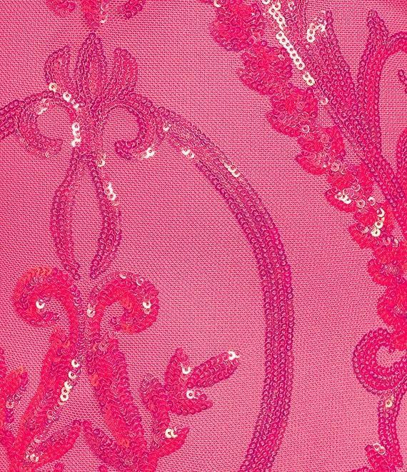 B. Darlin One Shoulder Bungee Strap Sequin Pattern Bodycon Dress Product Image