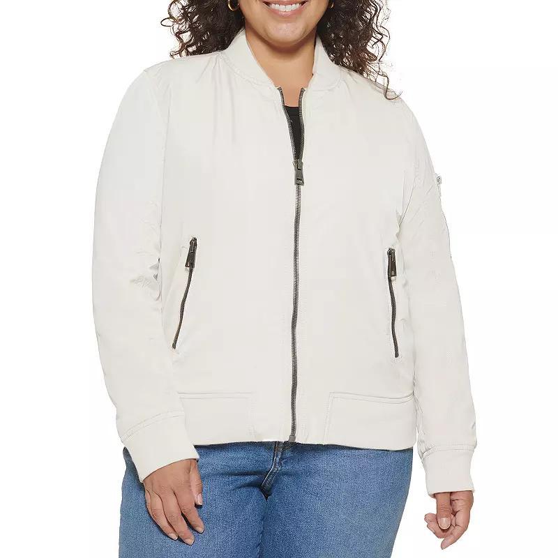 Plus Size Levi's® Newport Classic Bomber Jacket, Women's, Size: 2XL, White Product Image