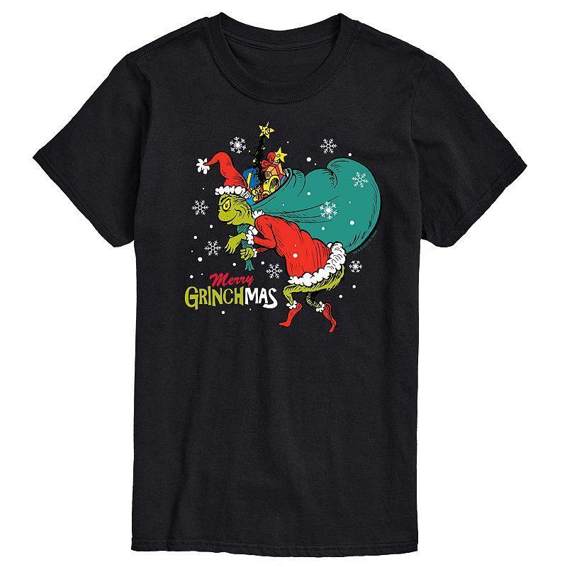 Big & Tall Dr. Seuss The Grinch Merry Grinchmas Toy Bag Graphic Tee, Men's,  Product Image
