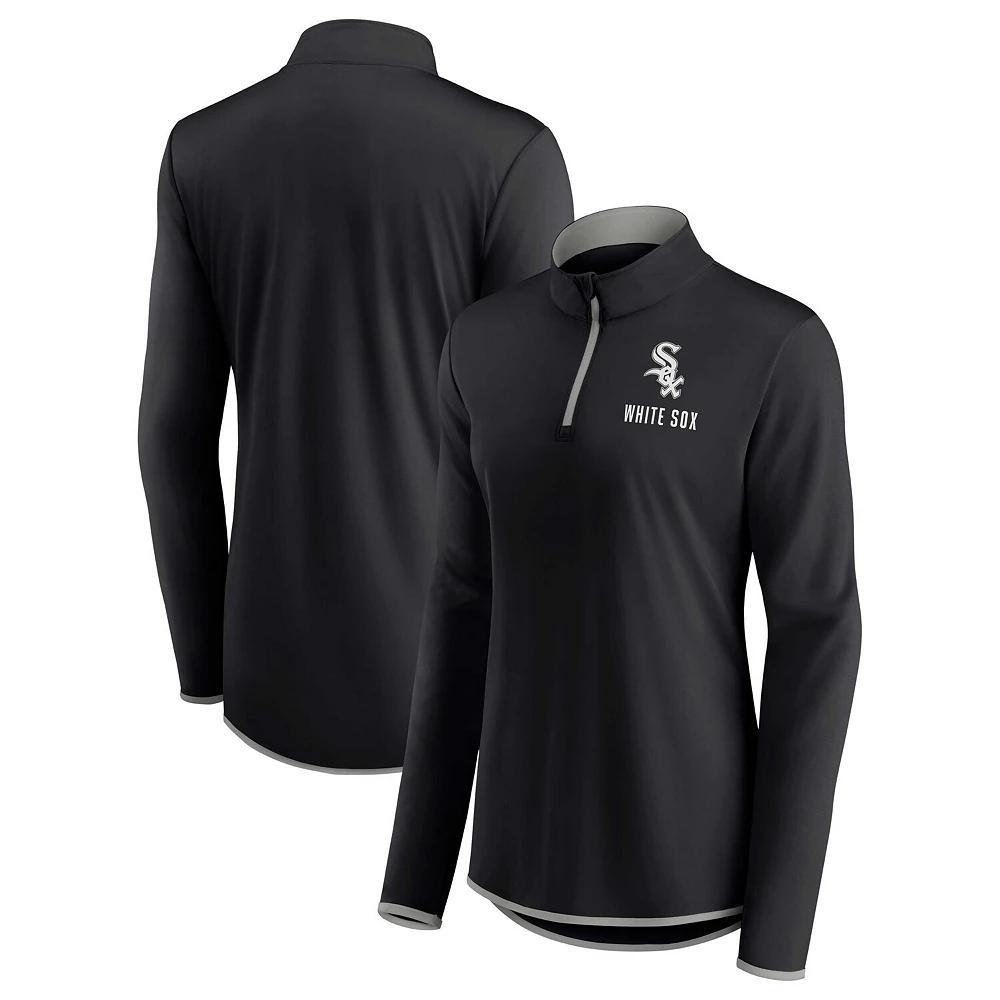 Women's Fanatics Branded Black Chicago White Sox Worth The Drive Quarter-Zip Jacket,  Product Image