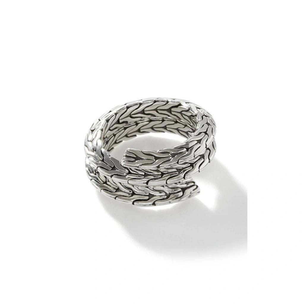 JOHN HARDY Classic Chain Tiga Sterling Silver Ring - Rb900218x7 In Silver-tone Product Image