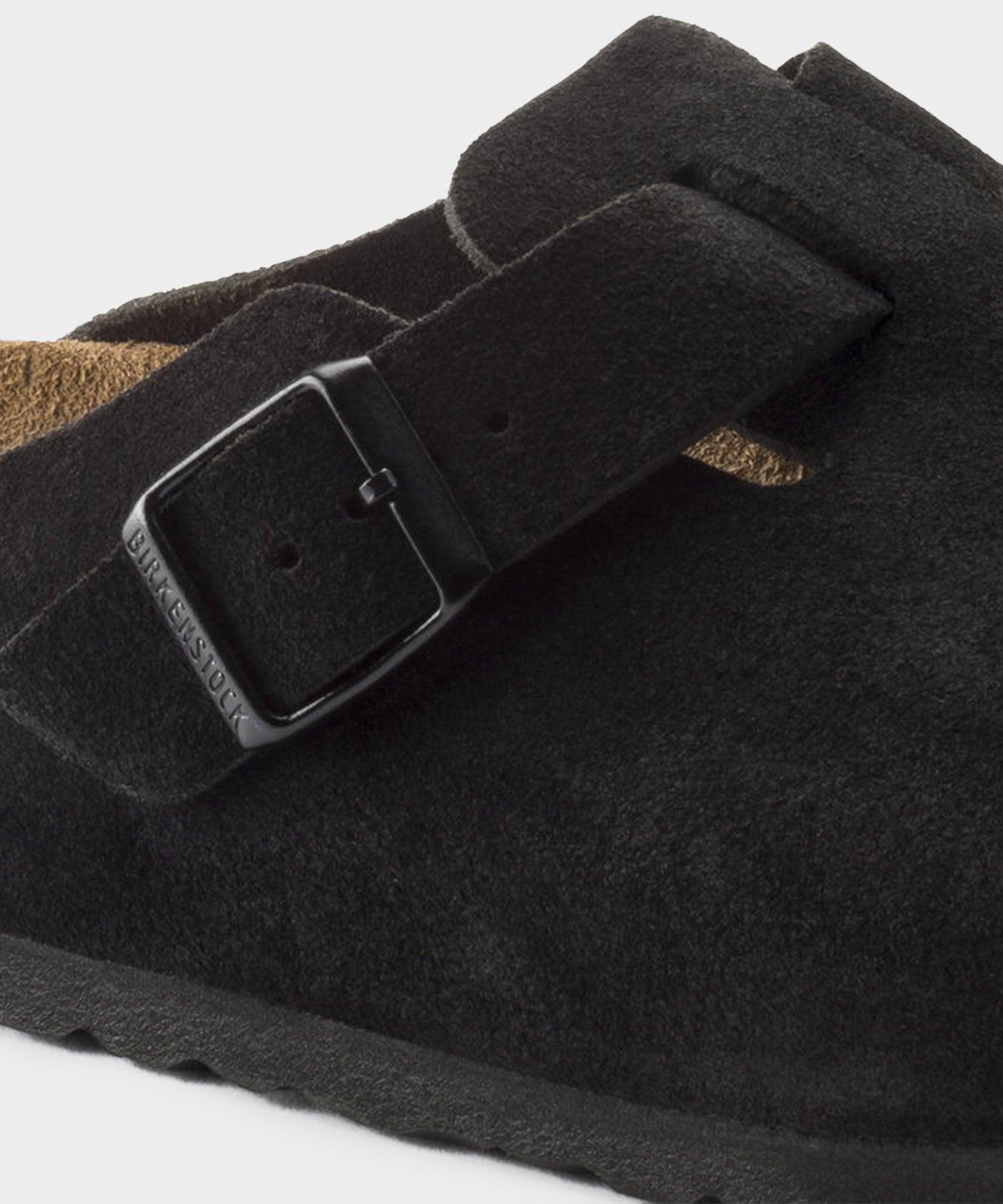 Birkenstock Boston Suede in Black Product Image