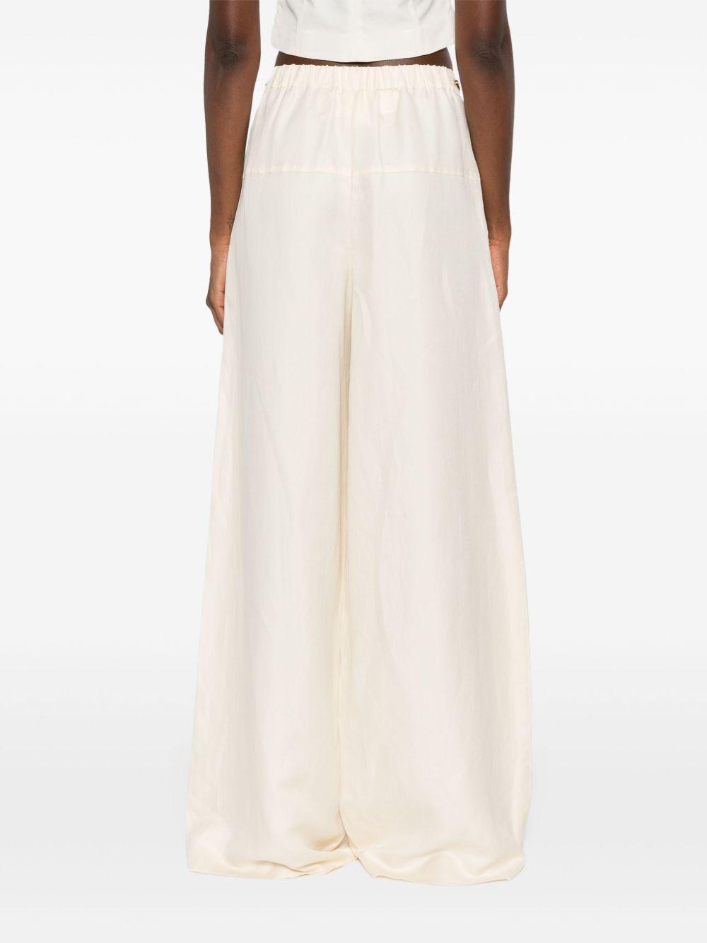 linen-blend wide-leg trousers Product Image