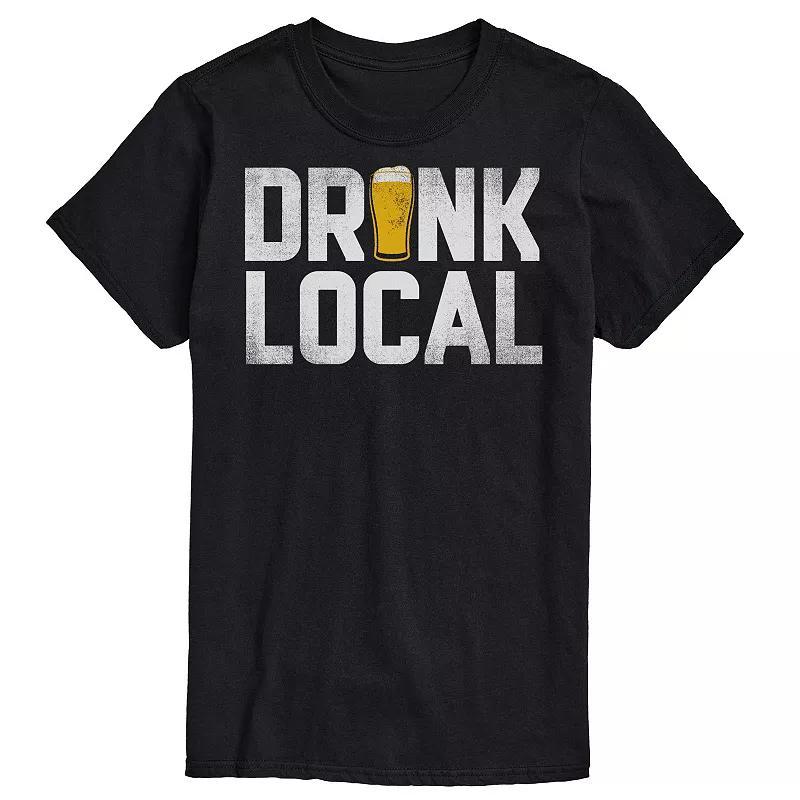 Big & Tall "Drink Local" Graphic Tee, Men's, Size: XL Tall, Black Product Image