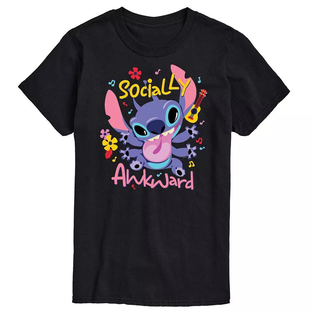 Disney's Lilo & Stitch Big & Tall Socially Awkard Graphic Tee, Men's,  Product Image