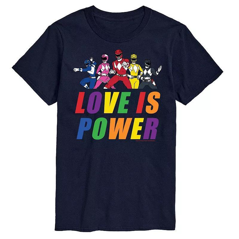 Big & Tall Power Rangers Love Is Power Graphic Tee, Men's, Size: XXL Tall, Blue Product Image