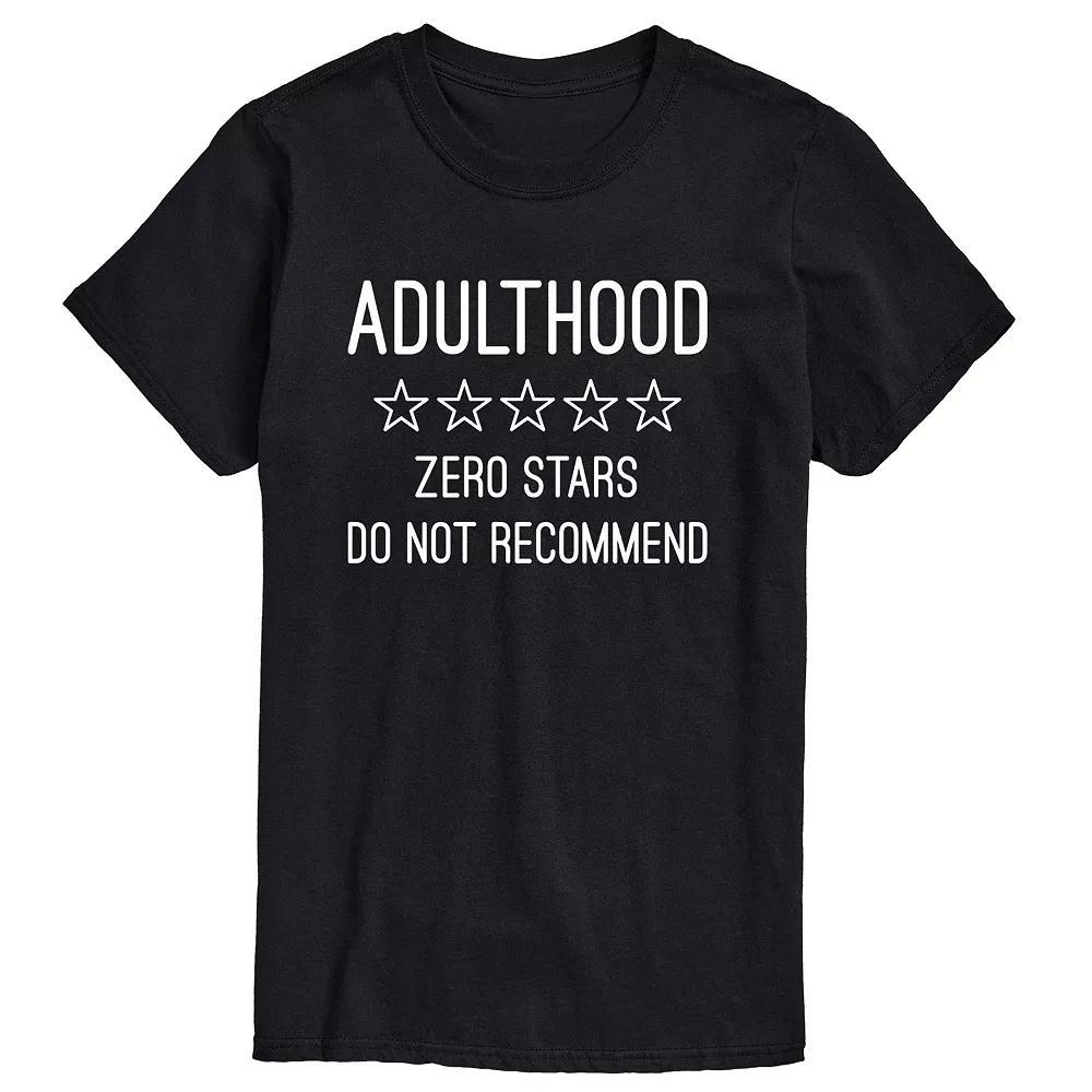 Big & Tall Adulthood Not Recommend Tee, Men's,  Product Image
