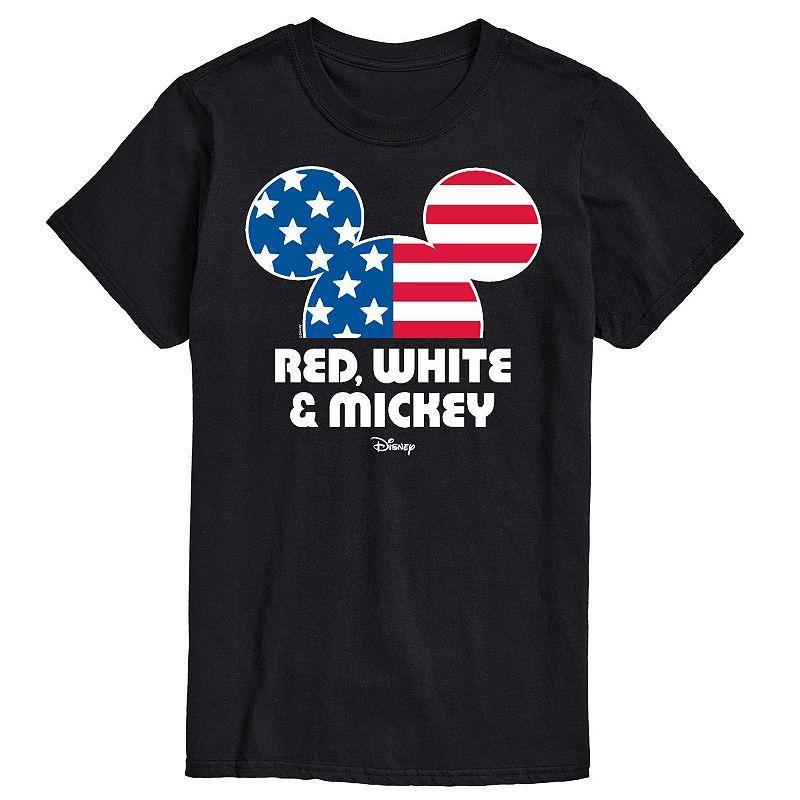 Disney's Men's Red White And Mickey Graphic Tee,  Product Image