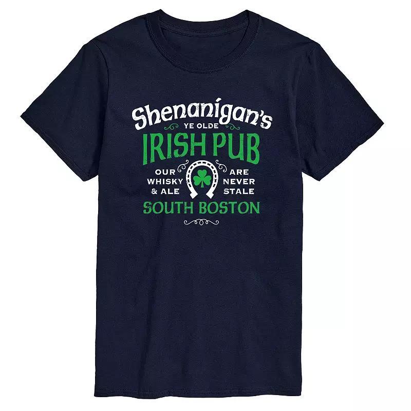 Big & Tall Shenanigans Irish Pub Tee, Mens Blue Product Image