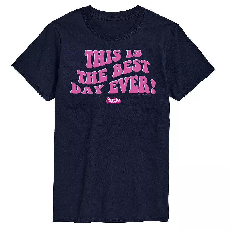 Big & Tall Barbie The Movie Theatrical Best Day Ever Graphic Tee, Mens Blue Product Image