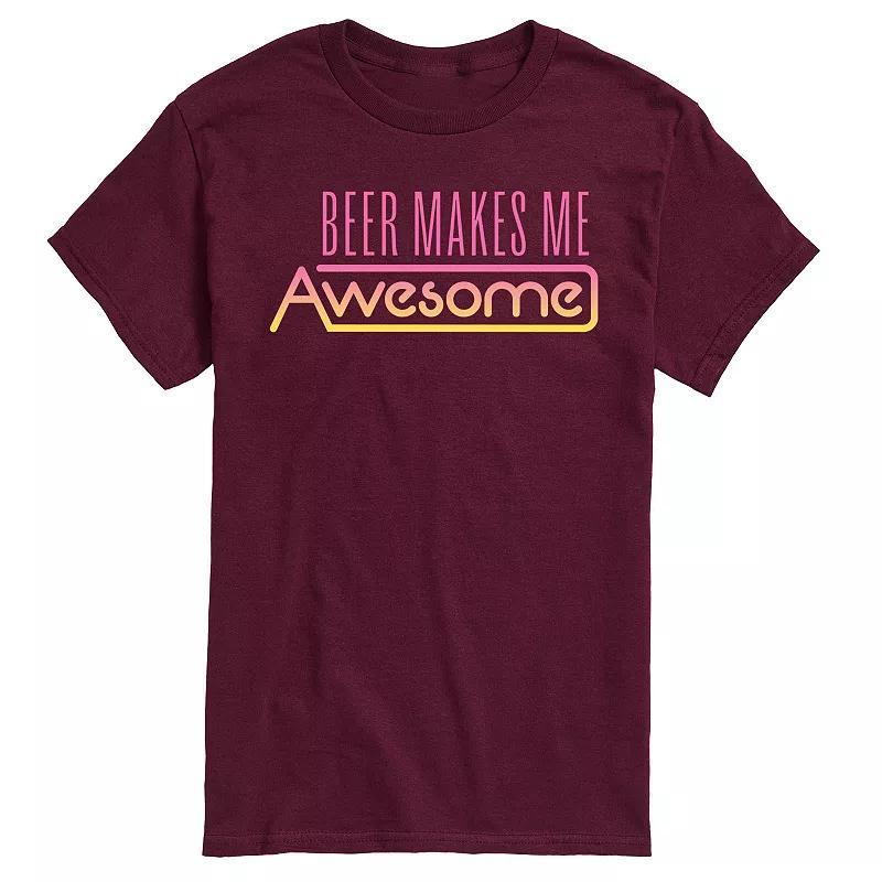 Men's Beer Makes Me Awesome Tee, Size: XXL, Black Product Image