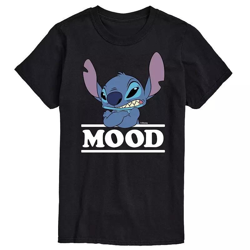 Disney's Lilo and Stitch Big & Tall Mood Graphic Tee, Men's, Size: 6XB, Gray Product Image