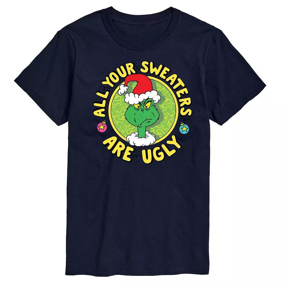 Men's Dr. Seuss The Grinch All Your Sweaters Are Ugly Graphic Tee, Size: XL, Blue Product Image