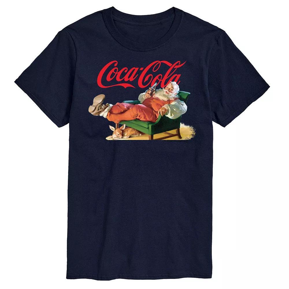 Big & Tall Coca-Cola Santa Coke Graphic Tee, Men's, Size: 6XB, Blue Product Image