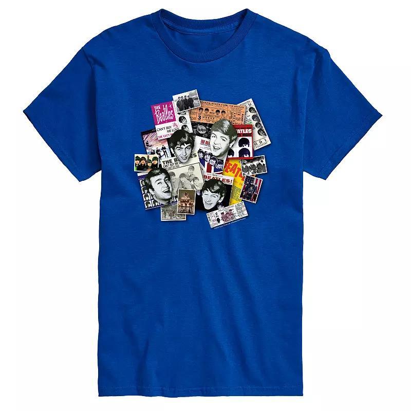 Men's The Beatles Beatlemania 1964 Graphic Tee, Size: XL, Blue Product Image