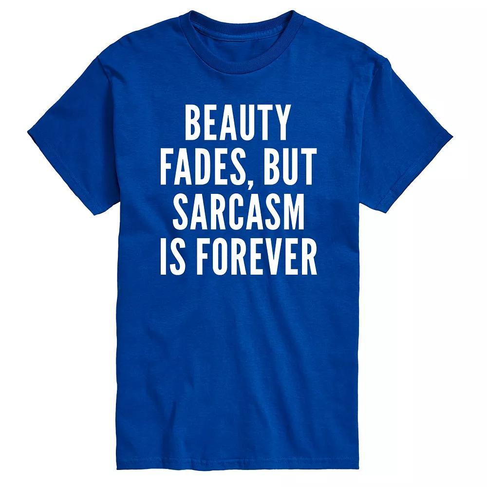 Big & Tall Beauty Fades But Sarcasm Is Forever Graphic Tee, Men's, Size: 5XB, Blue Product Image