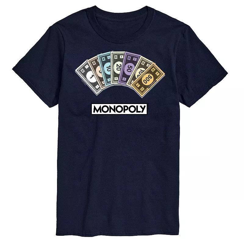 Men's Monopoly Money Stack Graphic Tee, Size: XXL, Blue Product Image